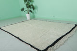 Berber Beni Ourain Rug 5.3 x 7.5 ft Simple White