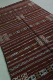 Vintage handwoven kilim rug 4.4 ft x 8.1 ft