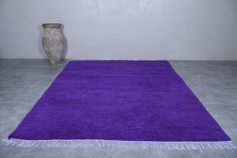 Purple Moroccan Rug - 8.1 x 10 Feet | Luxurious Handmade Rug