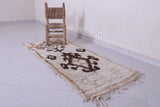 Moroccan rug 2.3 X 5.7 Feet - Boucherouite Rugs