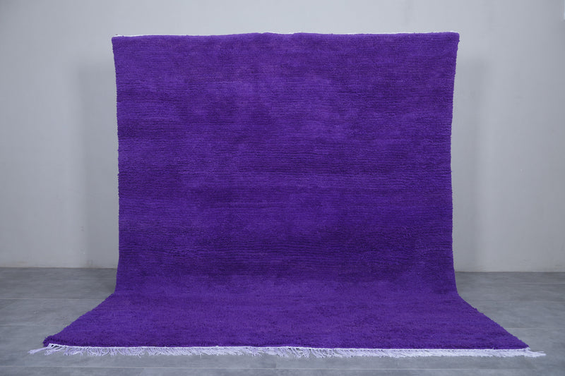 Purple Moroccan Rug - 8.1 x 10 Feet | Luxurious Handmade Rug