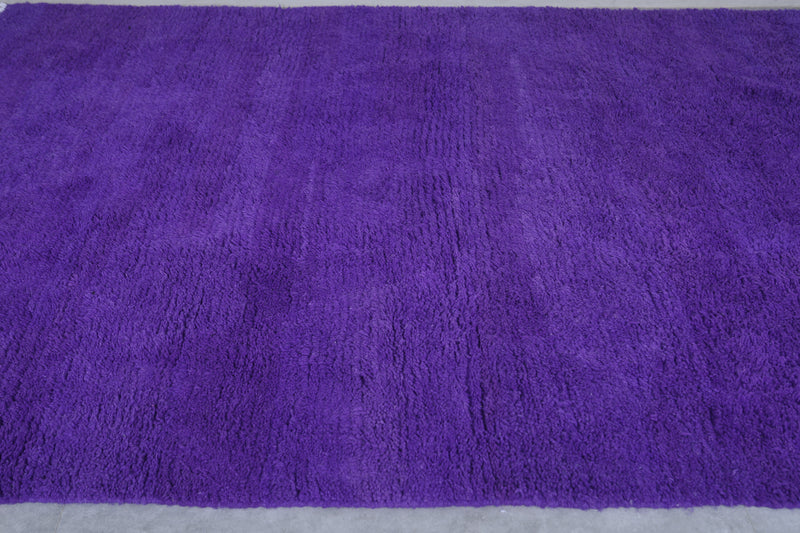 Purple Moroccan Rug - 8.1 x 10 Feet | Luxurious Handmade Rug