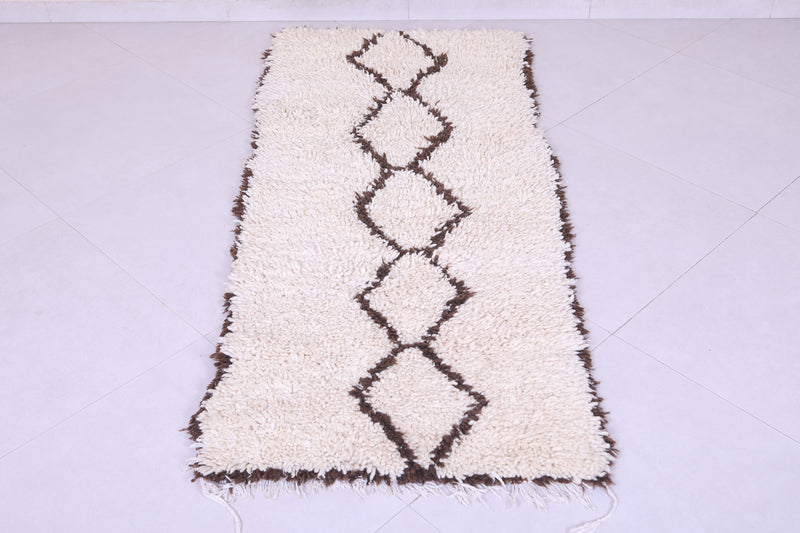 Moroccan rug 2.5 X 5.7 Feet - Boucherouite Rugs