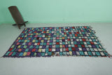 Colorful Moroccan Boucherouite rug 5.3 x 8.5 Feet