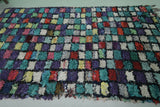 Colorful Moroccan Boucherouite rug 5.3 x 8.5 Feet