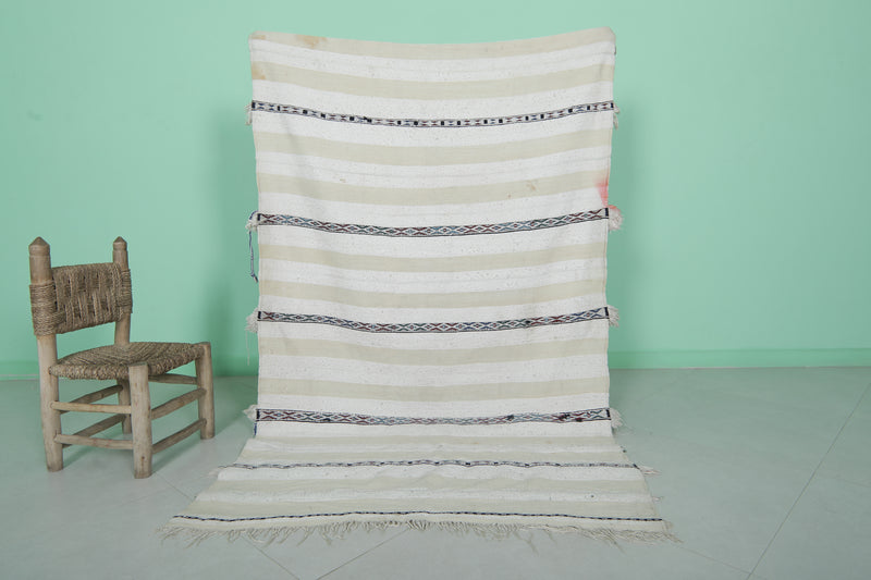 Moroccan Wedding Blanket - Handwoven Blanket 3.7 FT X 6 FT