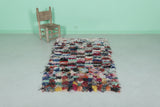 Fabulous Boucherouite rug 3 X 5.4 Feet