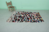 Fabulous Boucherouite rug 3 X 5.4 Feet