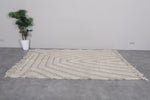 Handmade berber rug 5.2 X 8.2 Feet - beige rug