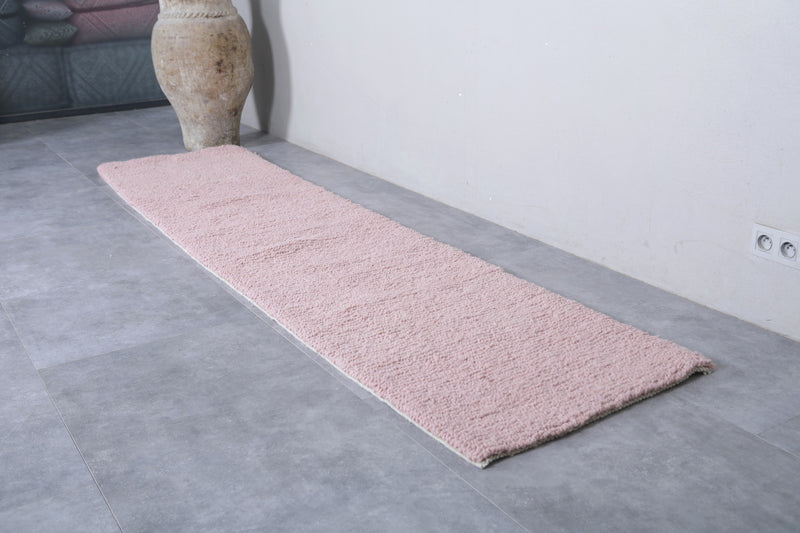 Moroccan Rug - 2.3x10 FT | Handwoven Pink Runner