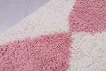 Custom Beni Ourain Moroccan rug - Pink and White Berber handmade carpet