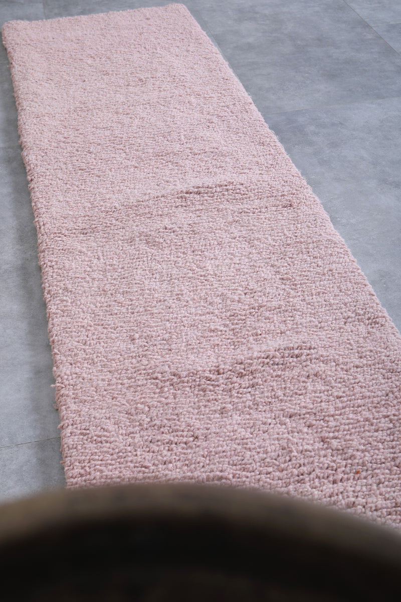 Moroccan Rug - 2.3x10 FT | Handwoven Pink Runner