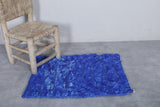 Blue Moroccan rug 1.8 X 2.4 Feet