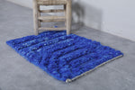 Blue Moroccan rug 1.8 X 2.4 Feet