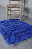 Blue Moroccan rug 1.8 X 2.4 Feet