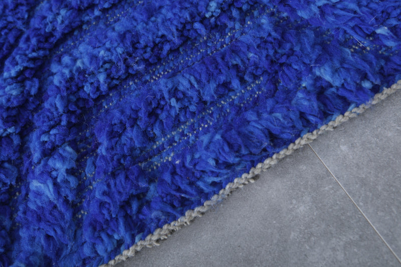 Blue Moroccan Rug - Handwoven Wool | 1.8 x 2.4 Feet