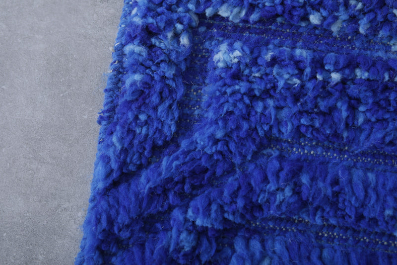 Blue Moroccan Rug - Handwoven Wool | 1.8 x 2.4 Feet