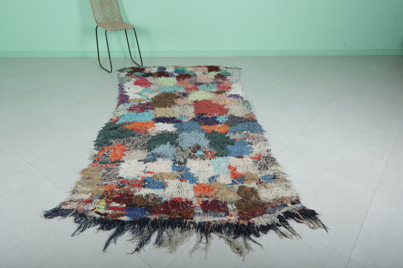 Azilal boucherouite rug 3.9 ft x 8.4 ft