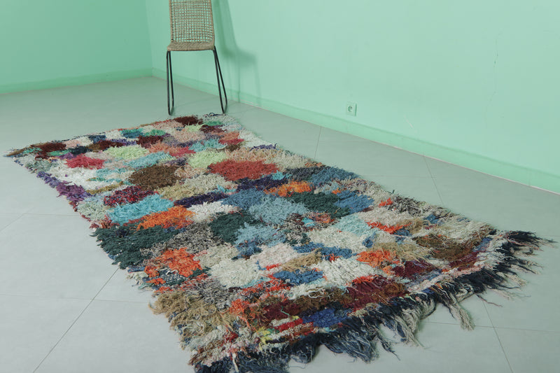 Azilal boucherouite rug 3.9 ft x 8.4 ft