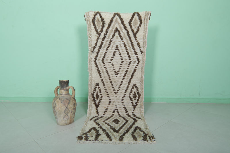 Handmade Berber Rug – Geometric Diamond Pattern 2.1 x 5.8 ft