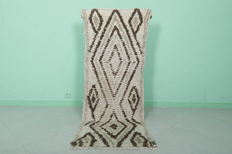 Handmade Berber Rug – Geometric Diamond Pattern 2.1 x 5.8 ft