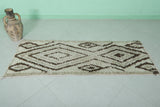 handmade berber rug 2.1 X 5.8 Feet