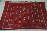 Vintage moroccan berber handwoven kilim rug 3.4 FT X 4.6 FT