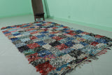 Vintage Boucherouite runner rug 4.2 x 8.2 Feet