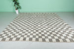 Checkered Moroccan Rug - 10 x 9.6 Feet | Handcrafted Wool Rug