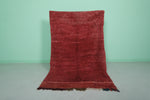 Moroccan rug red 3.5 FT X 5.7 FT