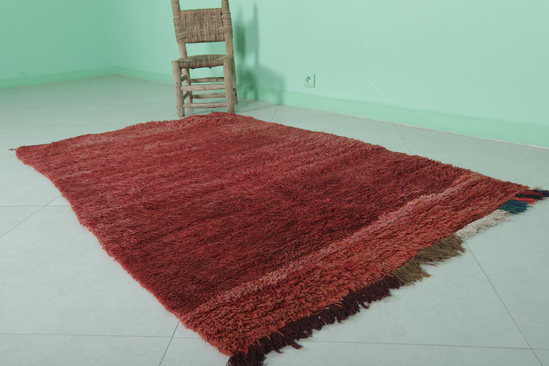 Moroccan Red Rug – 3.5 x 5.7 Feet – Handcrafted Elegance