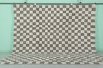 Checkered Moroccan Rug - 10 x 9.6 Feet | Handcrafted Wool Rug