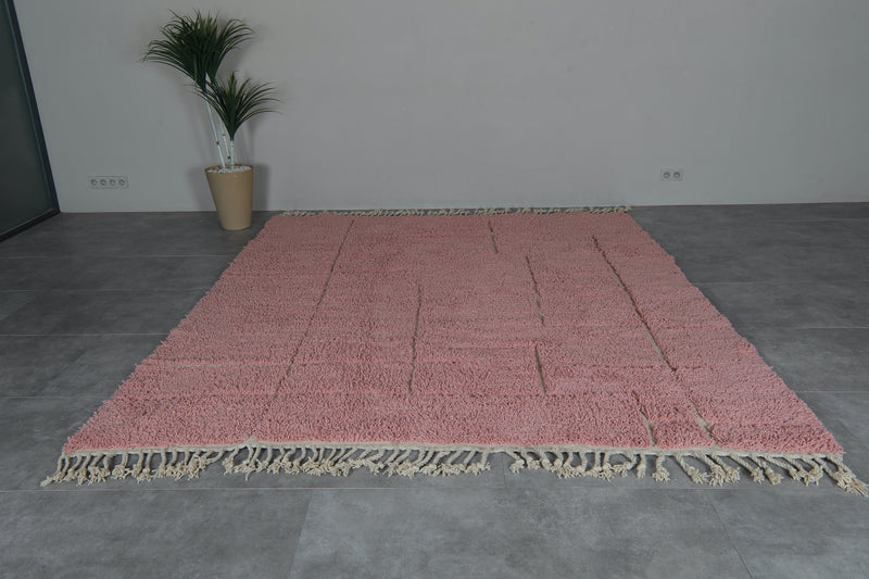 Pink Moroccan rug - Contemporary rug - Custom Wool rug