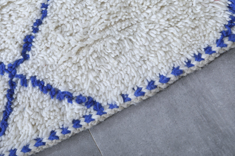 Diamond Moroccan Rug - Blue Accents | 3 x 3 Feet