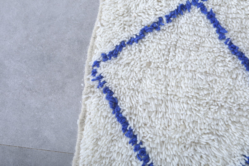 Diamond Moroccan Rug - Blue Accents | 3 x 3 Feet