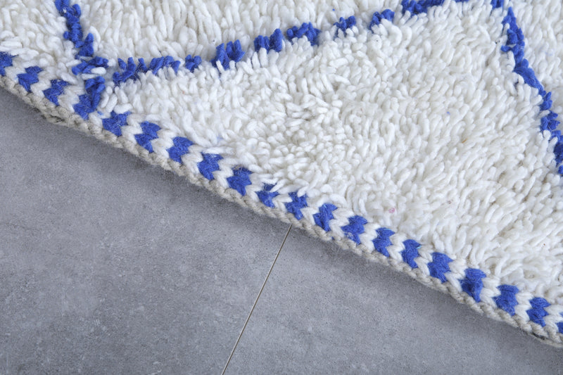 Diamond Moroccan Rug - Blue Accents | 3 x 3 Feet