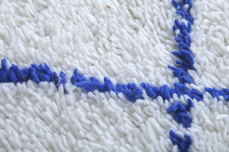 Diamond Moroccan Rug - Blue Accents | 3 x 3 Feet