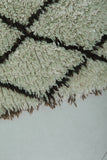 Berber beni ourain rug 2.3 x 5.6 Feet - brown stripes