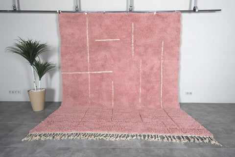 Pink Moroccan rug - Contemporary rug - Custom Wool rug