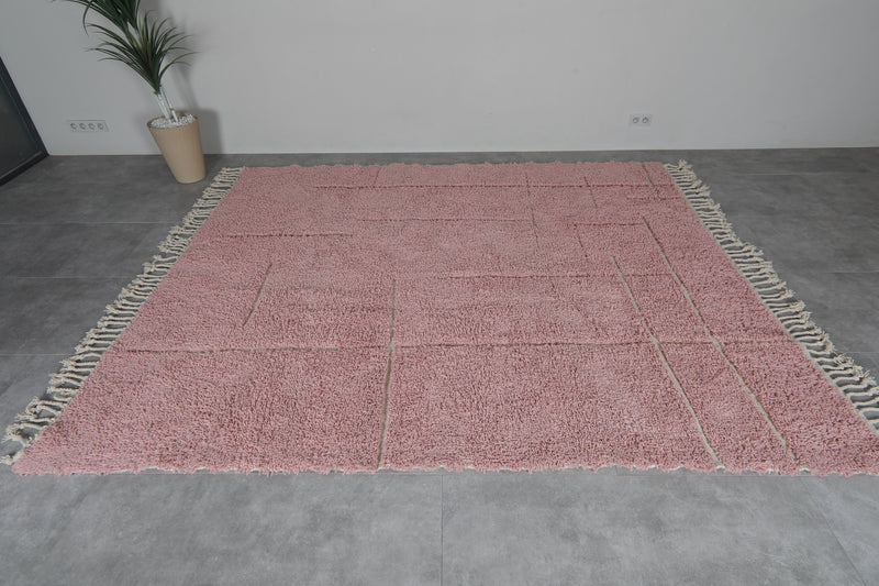 Pink Moroccan rug - Contemporary rug - Custom Wool rug