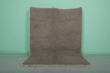 Soft Moroccan Rug - 5.8 x 7.5 ft | Taupe Shag with Fringe