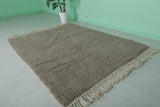 Soft Moroccan Rug - 5.8 x 7.5 ft | Taupe Shag with Fringe