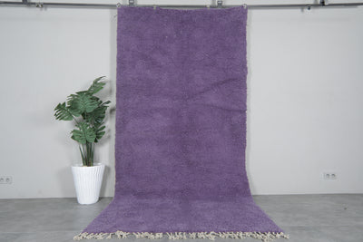 Purple Moroccan Rug 5.3 X 11 FT Beni Ourain Rug - 