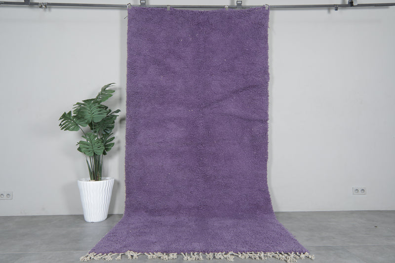 Purple Moroccan Rug 5.3 X 11 FT Beni Ourain Rug - 