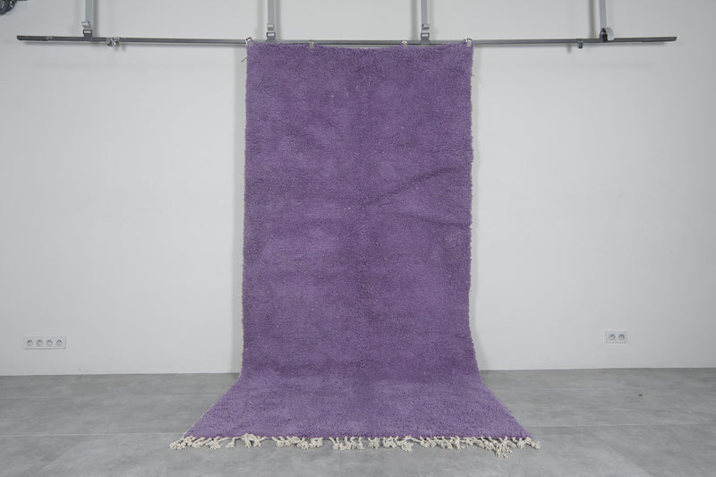 Purple Moroccan Rug 5.3 X 11 FT Beni Ourain Rug - 