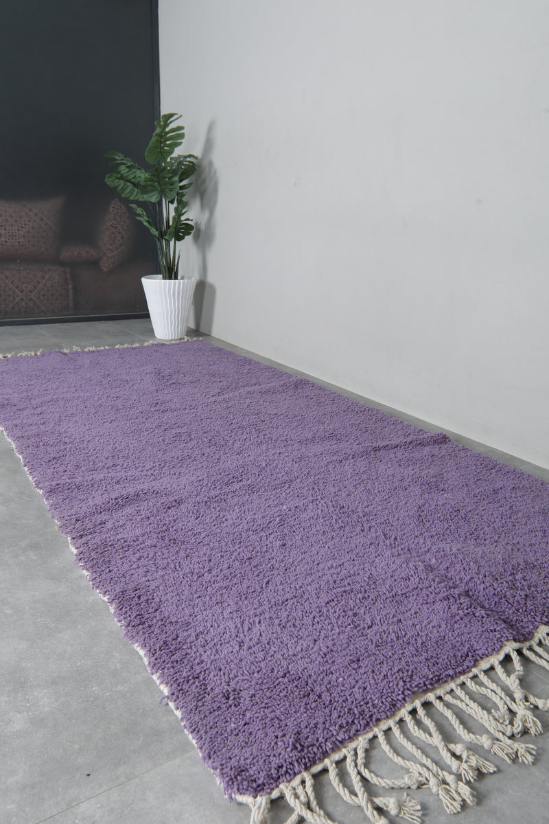 Purple Moroccan Rug 5.3 X 11 FT Beni Ourain Rug - 