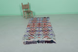 Vintage handmade moroccan berber runner rug 2.5 FT x 5.5 FT