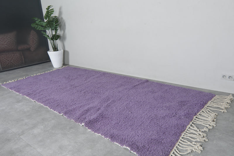 Purple Moroccan Rug 5.3 X 11 FT Beni Ourain Rug - 