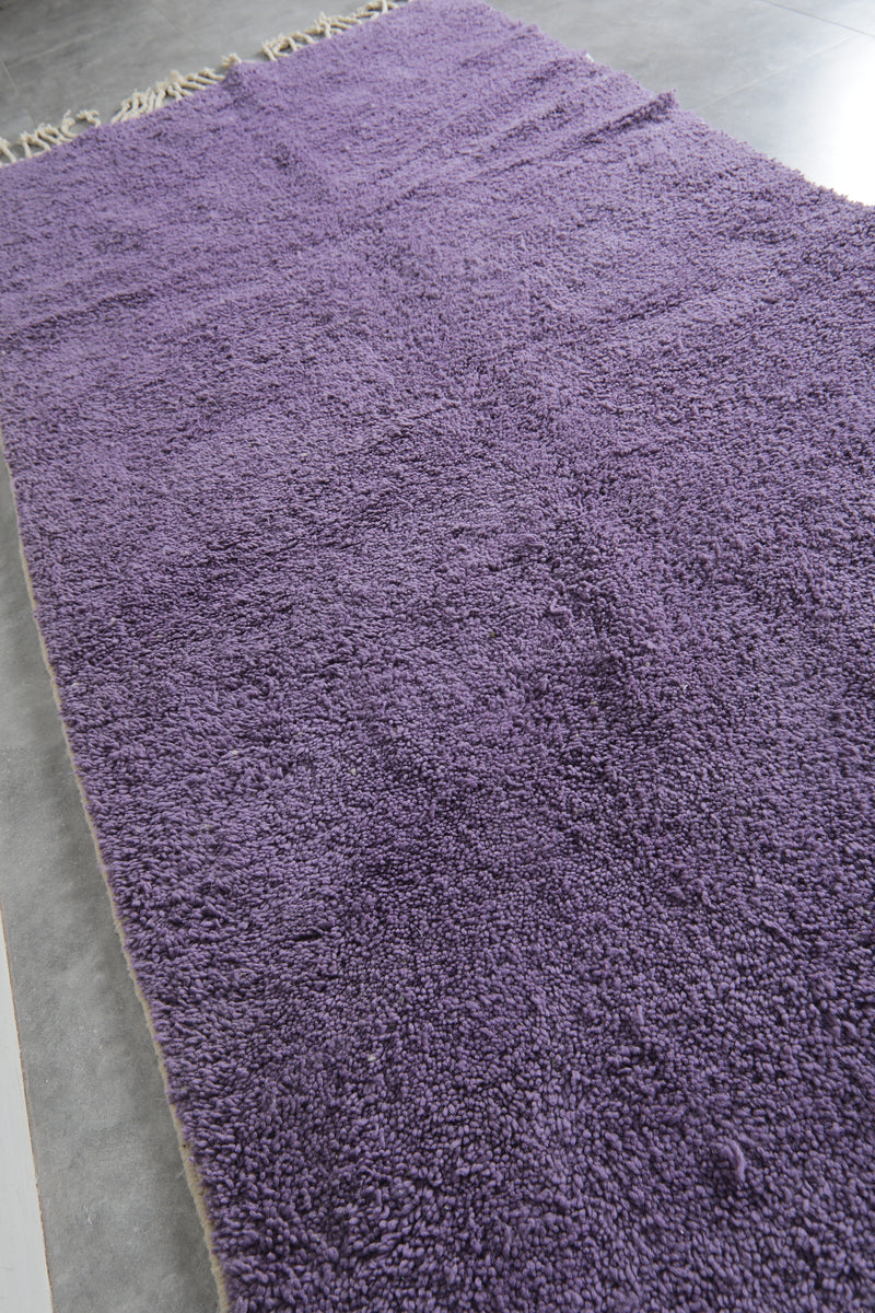 Purple Moroccan Rug 5.3 X 11 FT Beni Ourain Rug - 