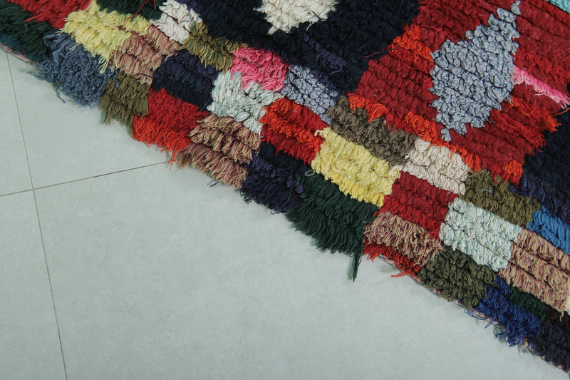 Handmade Berber Rug – Vibrant Diamond Patchwork 3.8 x 5.7 ft